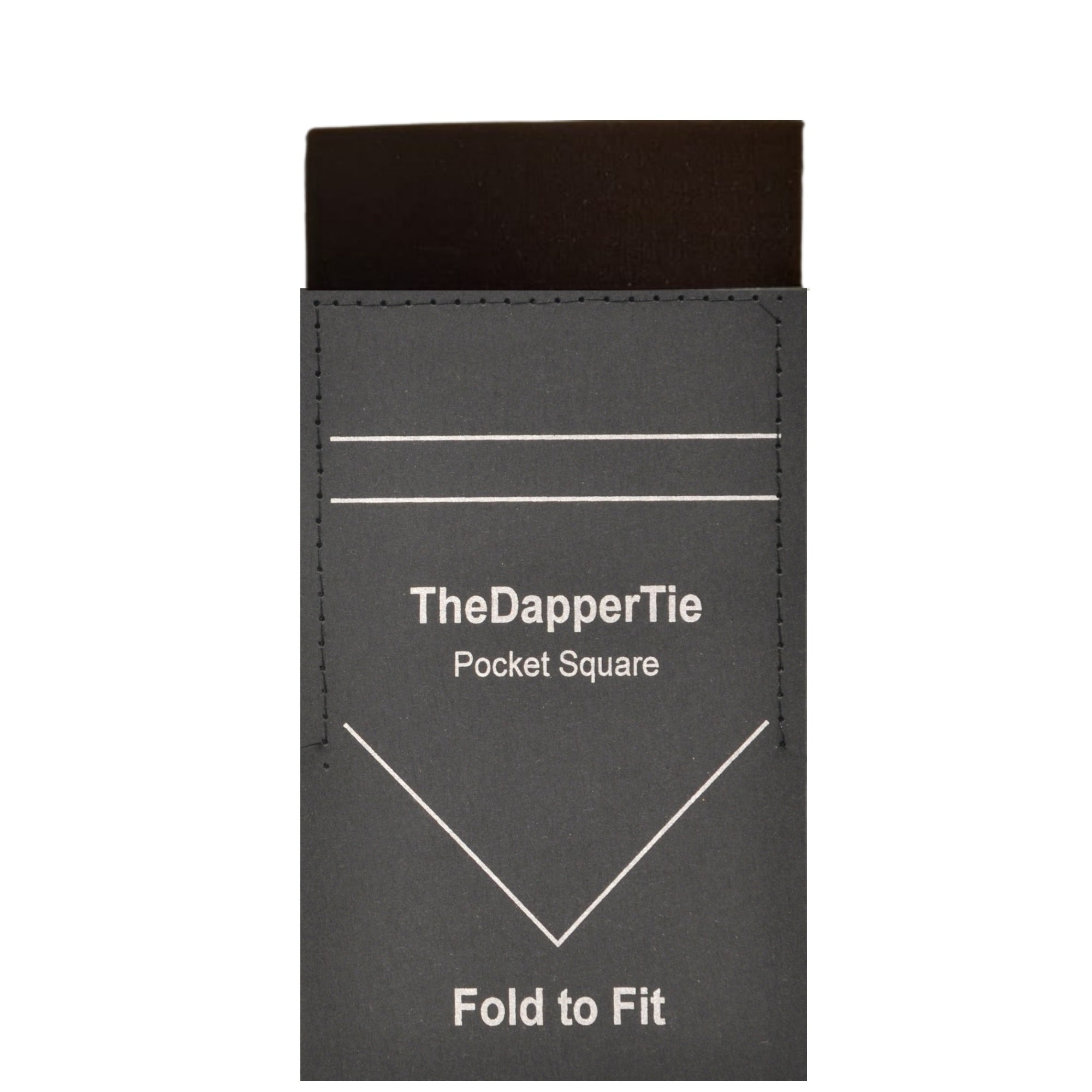 TheDapperTie - Men's Extra Thick Cotton Flat Pre Folded Pocket Square on Card Prefolded Pocket Squares TheDapperTie Brown Regular 