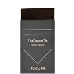 Load image into Gallery viewer, TheDapperTie - Men&#39;s Extra Thick Cotton Flat Pre Folded Pocket Square on Card Prefolded Pocket Squares TheDapperTie Brown Regular 
