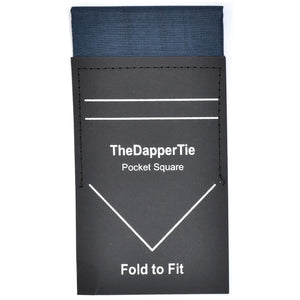 TheDapperTie - Men's Extra Thick Cotton Flat Pre Folded Pocket Square on Card Prefolded Pocket Squares TheDapperTie Dark Gray Regular 