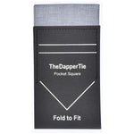 Load image into Gallery viewer, TheDapperTie - Men&#39;s Extra Thick Cotton Flat Pre Folded Pocket Square on Card Prefolded Pocket Squares TheDapperTie Gray Regular 
