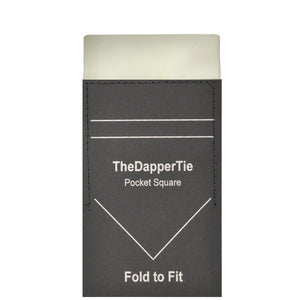 TheDapperTie - Men's Extra Thick Cotton Flat Pre Folded Pocket Square on Card Prefolded Pocket Squares TheDapperTie Off White Regular 
