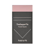 Load image into Gallery viewer, TheDapperTie - Men&#39;s Cotton Solid Color Rectangle Pre Folded Pocket Square on Card Prefolded Pocket Squares TheDapperTie Blush Pink Regular 
