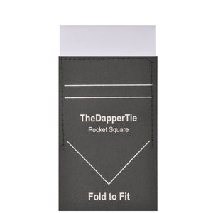 TheDapperTie - Men's Cotton Solid Color Rectangle Pre Folded Pocket Square on Card Prefolded Pocket Squares TheDapperTie Ecru Regular 