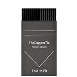 Load image into Gallery viewer, TheDapperTie - Men&#39;s Cotton Pin Stripes Flat Pre Folded Pocket Square on Card Prefolded Pocket Squares TheDapperTie Black Regular 
