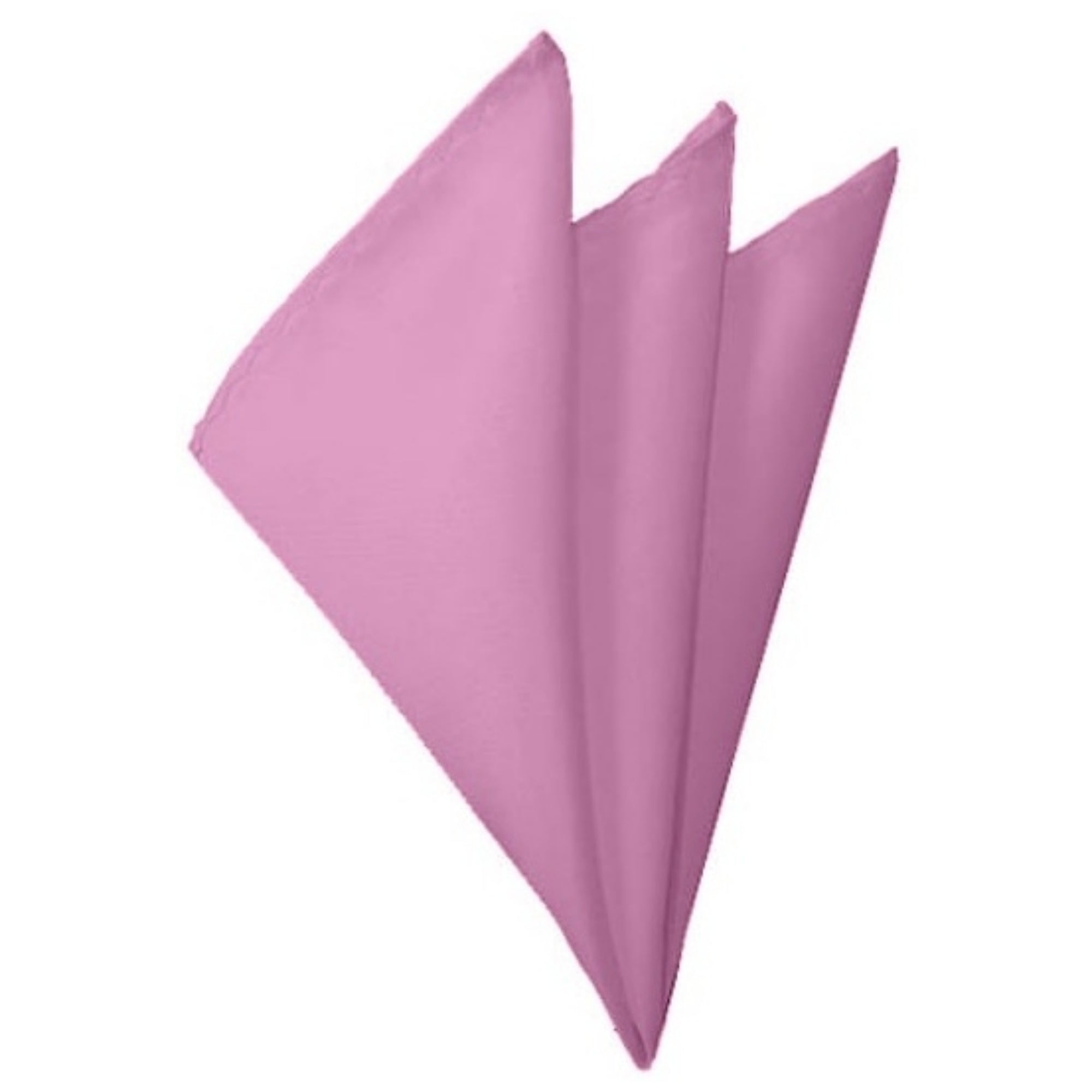 TheDapperTie - Men's Solid Color 10 Inch x 10 Inch Pocket Squares Handkerchief Neck Ties Marquis Dusty Pink  