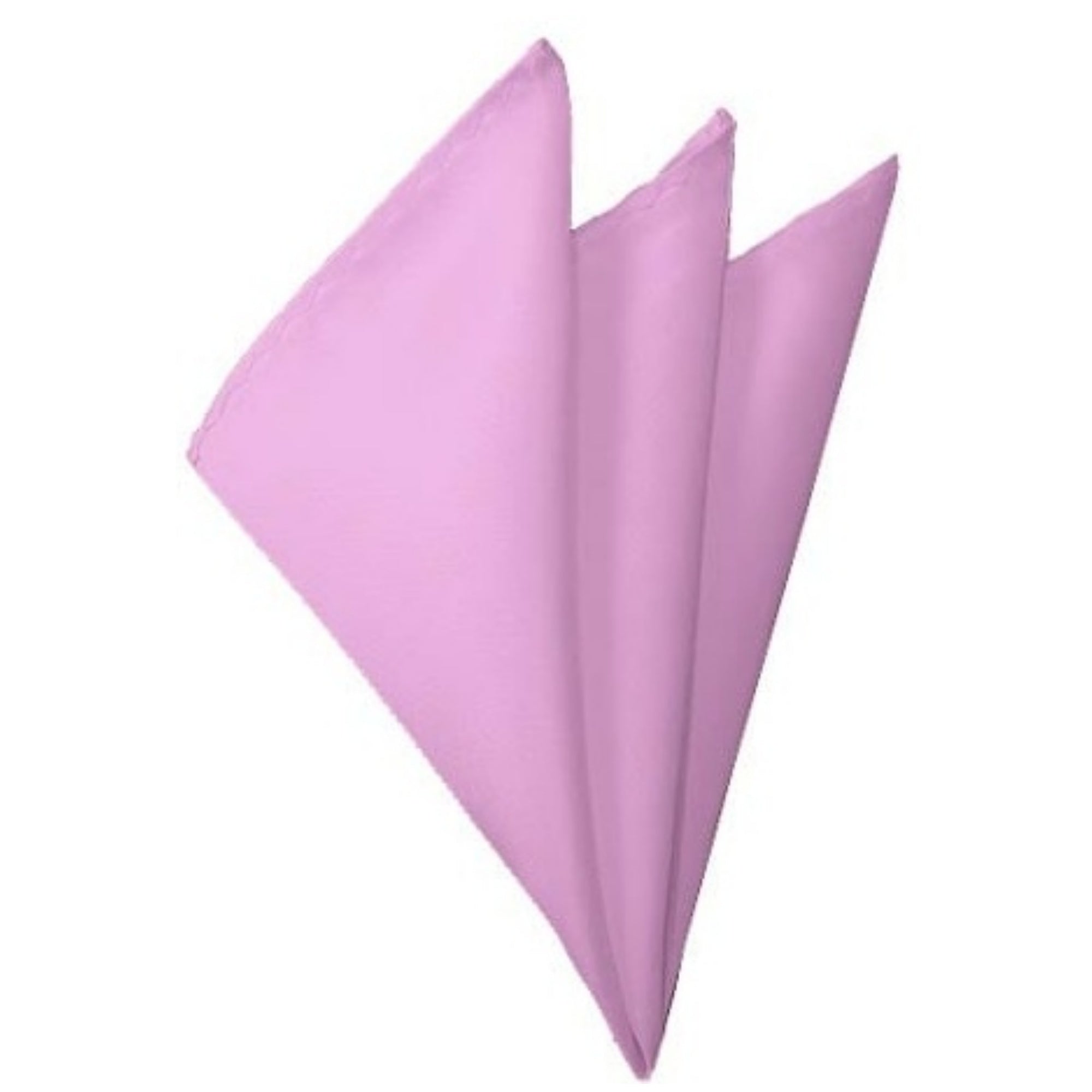 TheDapperTie - Men's Solid Color 10 Inch x 10 Inch Pocket Squares Handkerchief Neck Ties Marquis Pink  