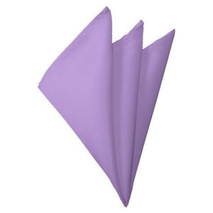 TheDapperTie - Men's Solid Color 10 Inch x 10 Inch Pocket Squares Handkerchief Neck Ties Marquis Lavender  