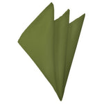 Load image into Gallery viewer, TheDapperTie - Men&#39;s Solid Color 10 Inch x 10 Inch Pocket Squares Handkerchief Neck Ties Marquis Olive Green  
