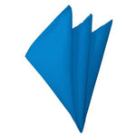 Load image into Gallery viewer, TheDapperTie - Men&#39;s Solid Color 10 Inch x 10 Inch Pocket Squares Handkerchief Neck Ties Marquis Peacock Blue  
