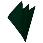 Load image into Gallery viewer, TheDapperTie - Men&#39;s Solid Color 10 Inch x 10 Inch Pocket Squares Handkerchief Neck Ties Marquis Forest Green  
