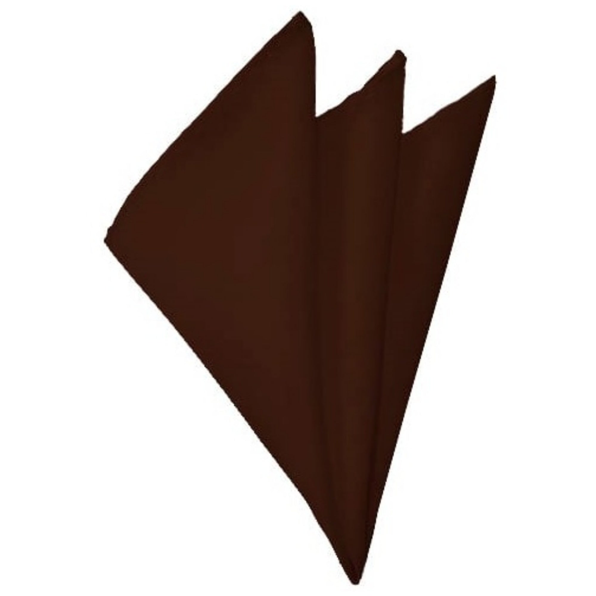 TheDapperTie - Men's Solid Color 10 Inch x 10 Inch Pocket Squares Handkerchief Neck Ties Marquis Brown  