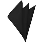 Load image into Gallery viewer, TheDapperTie - Men&#39;s Solid Color 10 Inch x 10 Inch Pocket Squares Handkerchief Neck Ties Marquis Black  
