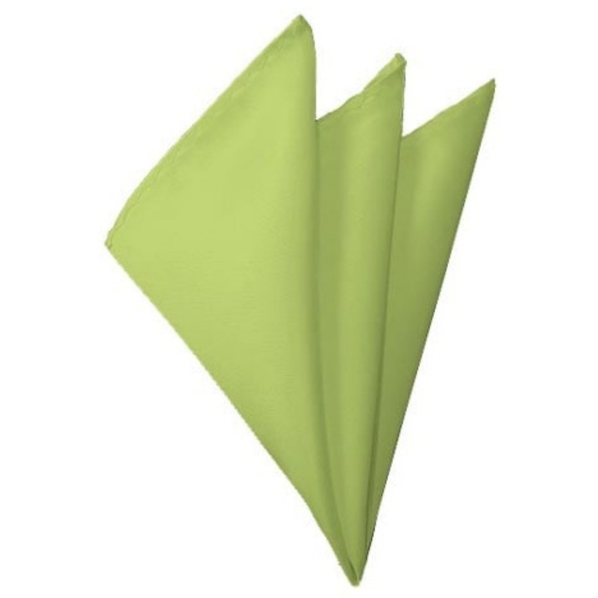 TheDapperTie - Men's Solid Color 10 Inch x 10 Inch Pocket Squares Handkerchief Neck Ties Marquis Pear Green  