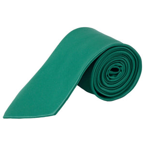 Men's Solid Color 2 Inch Wide And 57 Inch Long Slim Neckties Neck Tie TheDapperTie Green 57" long and 2" wide 
