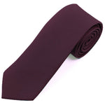 Load image into Gallery viewer, Men&#39;s Solid Color 2 Inch Wide And 57 Inch Long Slim Neckties Neck Tie TheDapperTie Dark Burgundy 57&quot; long and 2&quot; wide 
