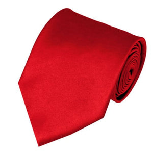 TheDapperTie Men's Solid Color Traditional 3.35 Inch Wide And 58 Inch Long Neckties Neck Tie TheDapperTie Red  