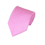 Load image into Gallery viewer, TheDapperTie Men&#39;s Solid Color Traditional 3.35 Inch Wide And 58 Inch Long Neckties Neck Tie TheDapperTie Pink  
