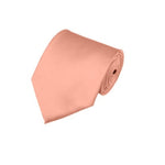 Load image into Gallery viewer, TheDapperTie Men&#39;s Solid Color Traditional 3.35 Inch Wide And 58 Inch Long Neckties Neck Tie TheDapperTie Light Salmon  
