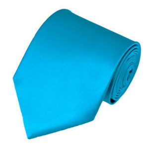 TheDapperTie Men's Solid Color Traditional 3.35 Inch Wide And 58 Inch Long Neckties Neck Tie TheDapperTie Turquoise  