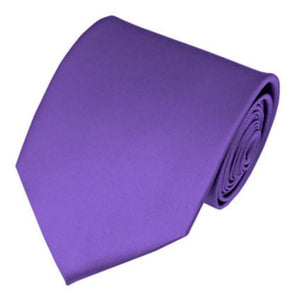 TheDapperTie Men's Solid Color Traditional 3.35 Inch Wide And 58 Inch Long Neckties Neck Tie TheDapperTie Purple  