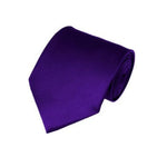 Load image into Gallery viewer, TheDapperTie Men&#39;s Solid Color Traditional 3.35 Inch Wide And 58 Inch Long Neckties Neck Tie TheDapperTie Deep Purple  
