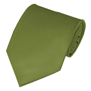 TheDapperTie Men's Solid Color Traditional 3.35 Inch Wide And 58 Inch Long Neckties Neck Tie TheDapperTie Olive Green  