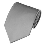 Load image into Gallery viewer, TheDapperTie Men&#39;s Solid Color Traditional 3.35 Inch Wide And 58 Inch Long Neckties Neck Tie TheDapperTie Silver  
