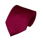 Load image into Gallery viewer, TheDapperTie Men&#39;s Solid Color Traditional 3.35 Inch Wide And 58 Inch Long Neckties Neck Tie TheDapperTie Raspberry  
