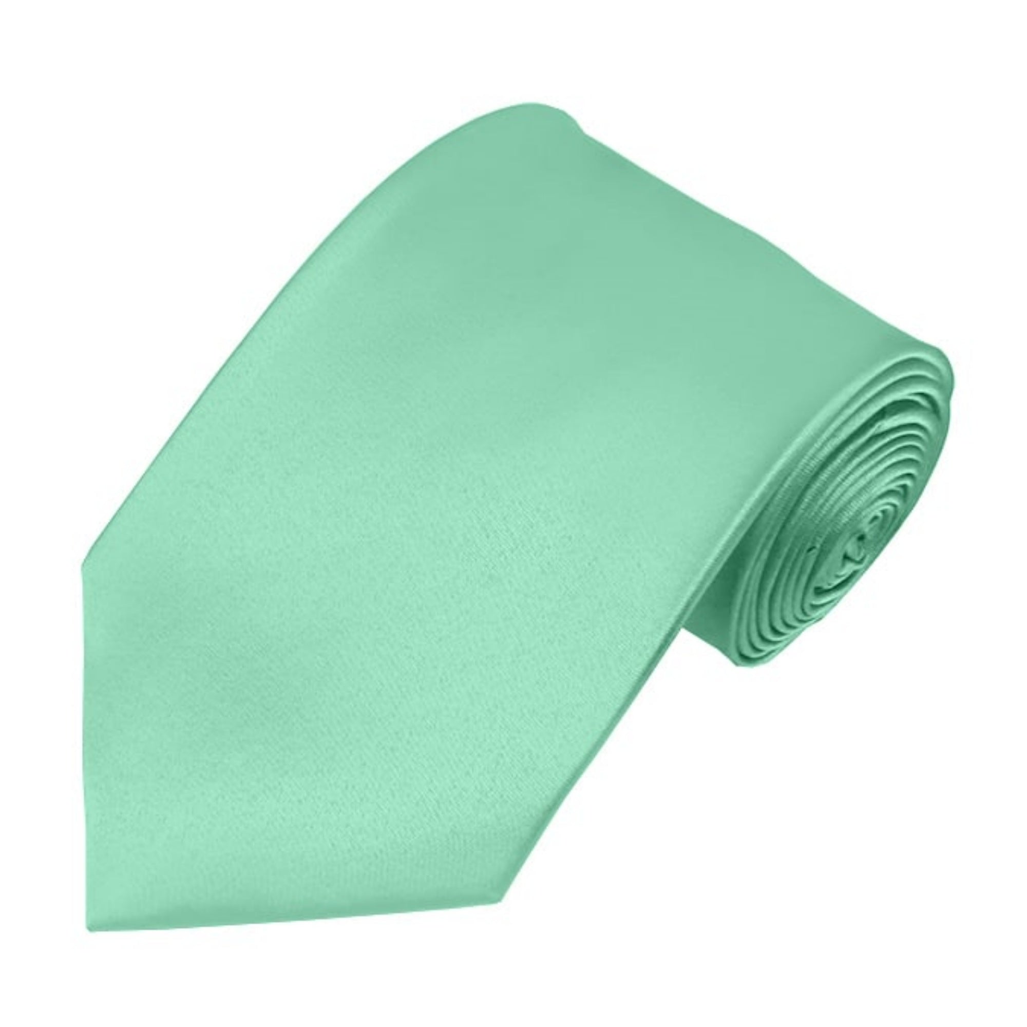 TheDapperTie Men's Solid Color Traditional 3.35 Inch Wide And 58 Inch Long Neckties Neck Tie TheDapperTie Aqua Green  