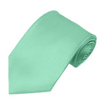 Load image into Gallery viewer, TheDapperTie Men&#39;s Solid Color Traditional 3.35 Inch Wide And 58 Inch Long Neckties Neck Tie TheDapperTie Aqua Green  
