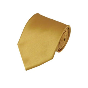 TheDapperTie Men's Solid Color Traditional 3.35 Inch Wide And 58 Inch Long Neckties Neck Tie TheDapperTie Honey Gold  