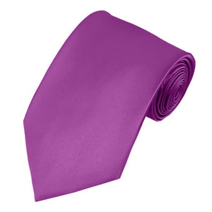 TheDapperTie Men's Solid Color Traditional 3.35 Inch Wide And 58 Inch Long Neckties Neck Tie TheDapperTie Plum Violet  