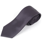 Load image into Gallery viewer, Men&#39;s Solid Color 2.75 Inch Wide And 57 Inch Long Slim Neckties Neck Tie TheDapperTie Charcoal  
