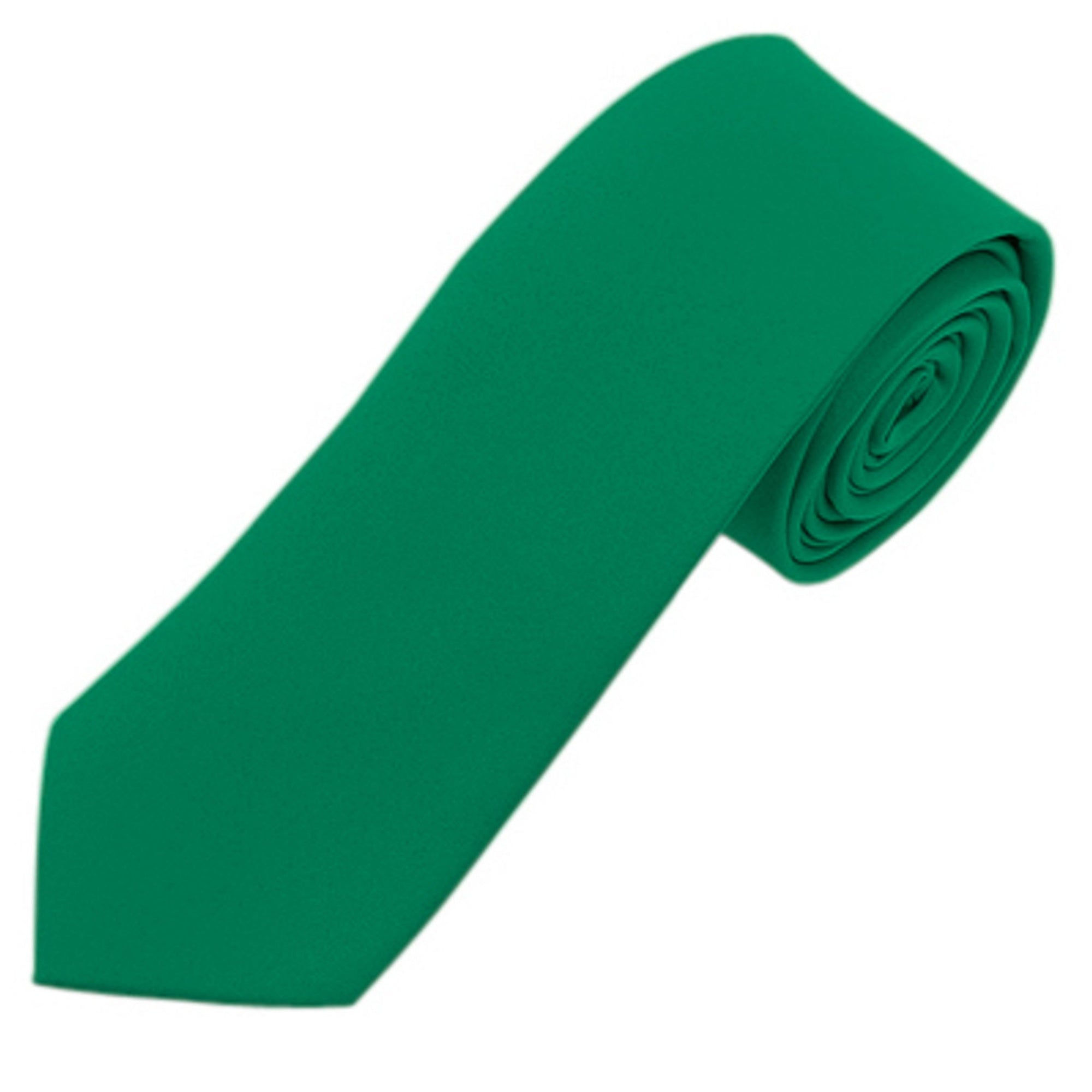 Men's Solid Color 2.75 Inch Wide And 57 Inch Long Slim Neckties Neck Tie TheDapperTie Dark Green  