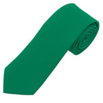 Load image into Gallery viewer, Men&#39;s Solid Color 2.75 Inch Wide And 57 Inch Long Slim Neckties Neck Tie TheDapperTie Dark Green  
