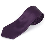Load image into Gallery viewer, Men&#39;s Solid Color 2.75 Inch Wide And 57 Inch Long Slim Neckties Neck Tie TheDapperTie Dark Purple  
