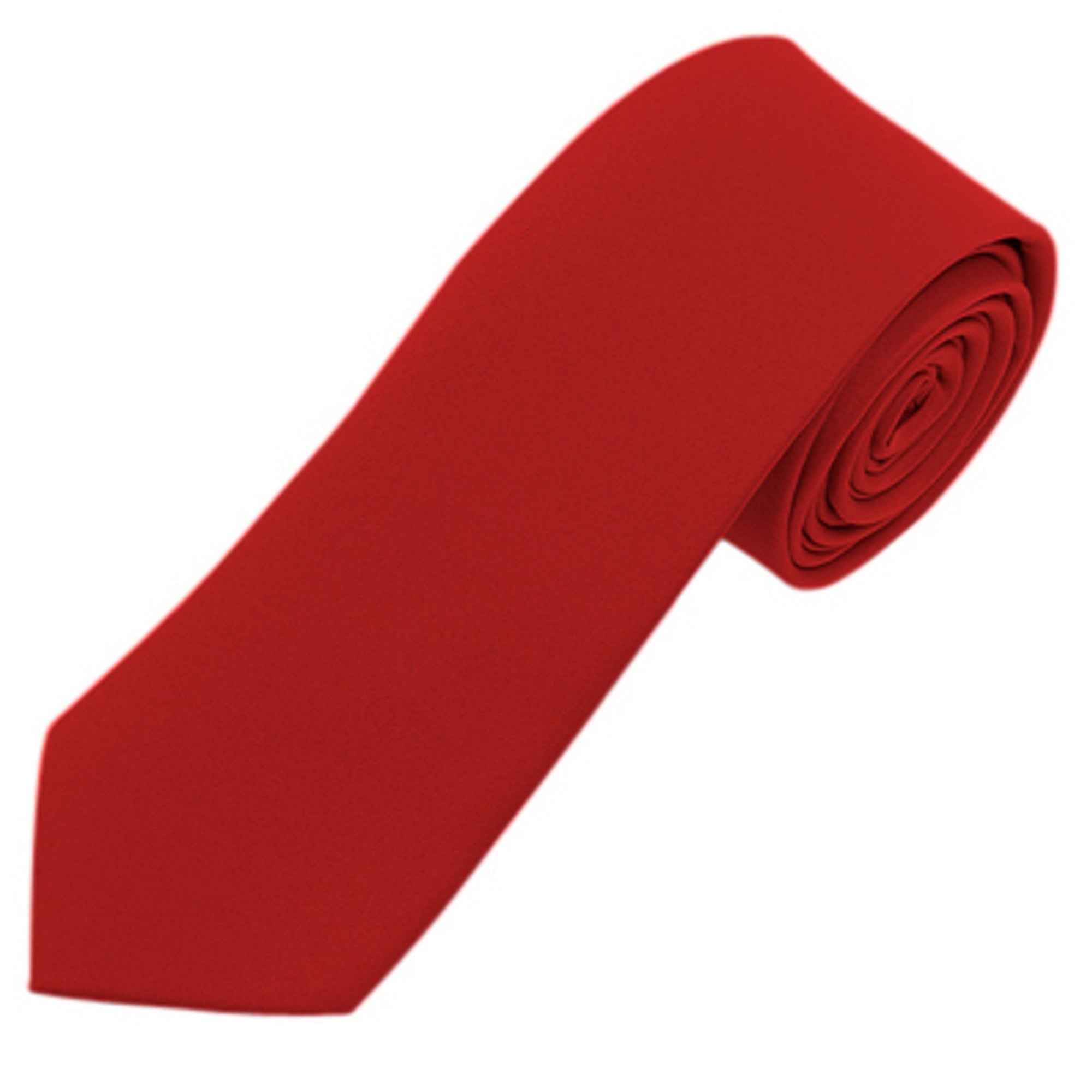Men's Solid Color 2.75 Inch Wide And 57 Inch Long Slim Neckties Neck Tie TheDapperTie Dark Red  