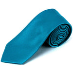 Load image into Gallery viewer, Men&#39;s Solid Color 2.75 Inch Wide And 57 Inch Long Slim Neckties Neck Tie TheDapperTie Dark Teal  
