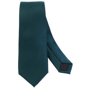 Men's Solid Color 2.75 Inch Wide And 57 Inch Long Slim Neckties Neck Tie TheDapperTie Hunter Green  