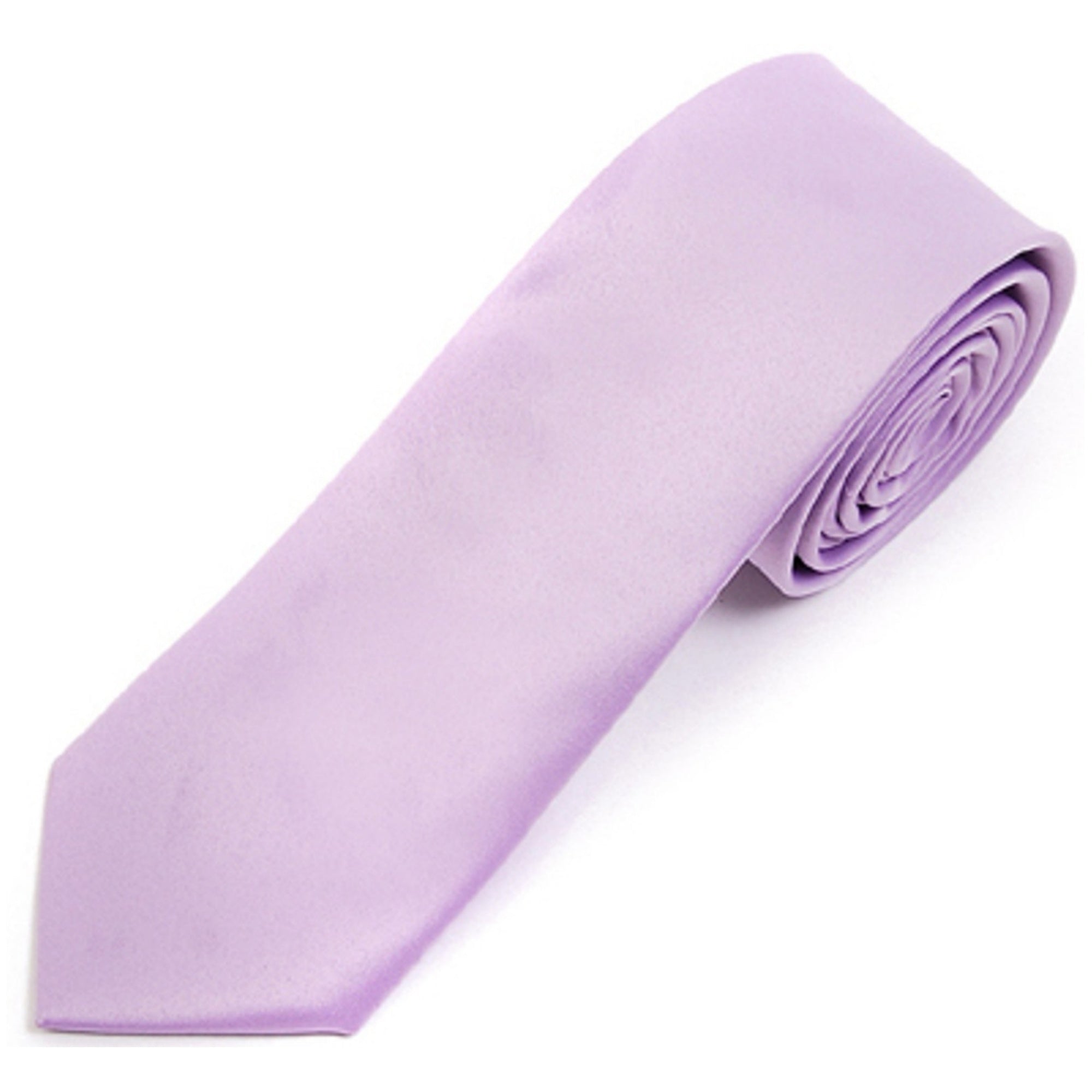 Men's Solid Color 2.75 Inch Wide And 57 Inch Long Slim Neckties Neck Tie TheDapperTie Lavender  