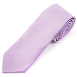 Load image into Gallery viewer, Men&#39;s Solid Color 2.75 Inch Wide And 57 Inch Long Slim Neckties Neck Tie TheDapperTie Lavender  
