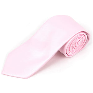 Men's Solid Color 2.75 Inch Wide And 57 Inch Long Slim Neckties Neck Tie TheDapperTie Light Pink  