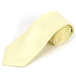 Load image into Gallery viewer, Men&#39;s Solid Color 2.75 Inch Wide And 57 Inch Long Slim Neckties Neck Tie TheDapperTie Light Yellow  

