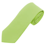 Load image into Gallery viewer, Men&#39;s Solid Color 2.75 Inch Wide And 57 Inch Long Slim Neckties Neck Tie TheDapperTie Lime  
