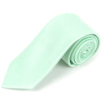 Load image into Gallery viewer, Men&#39;s Solid Color 2.75 Inch Wide And 57 Inch Long Slim Neckties Neck Tie TheDapperTie Mint  
