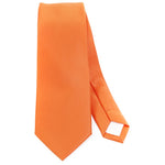 Load image into Gallery viewer, Men&#39;s Solid Color 2.75 Inch Wide And 57 Inch Long Slim Neckties Neck Tie TheDapperTie Neon Orange  
