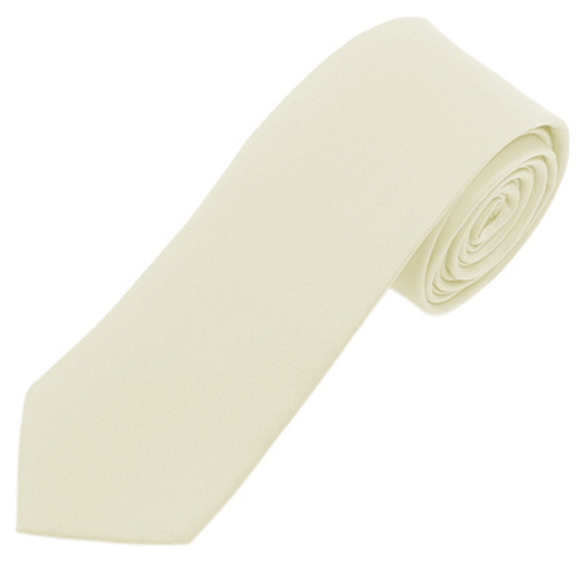 Men's Solid Color 2.75 Inch Wide And 57 Inch Long Slim Neckties Neck Tie TheDapperTie Off White  