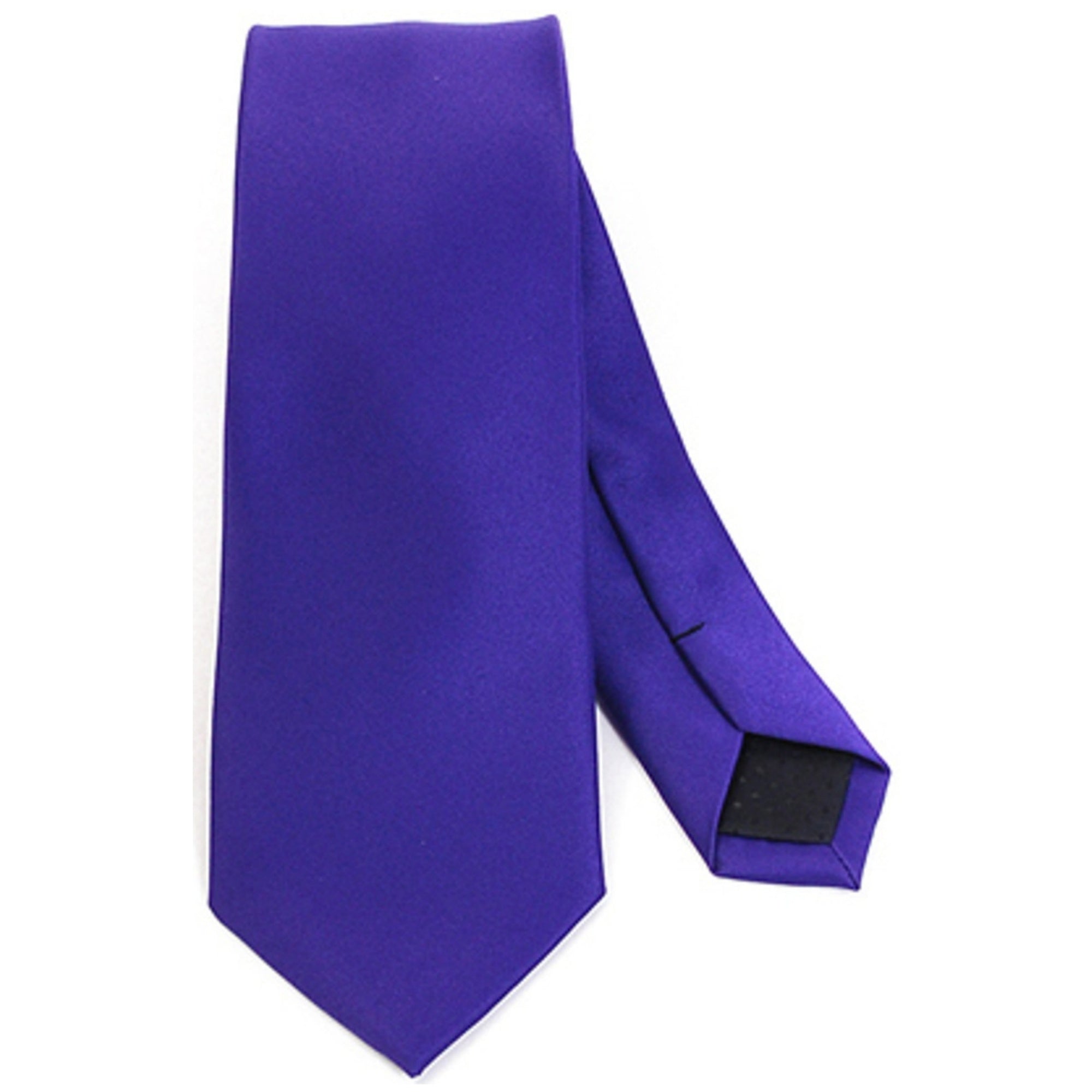 Men's Solid Color 2.75 Inch Wide And 57 Inch Long Slim Neckties Neck Tie TheDapperTie Purple  