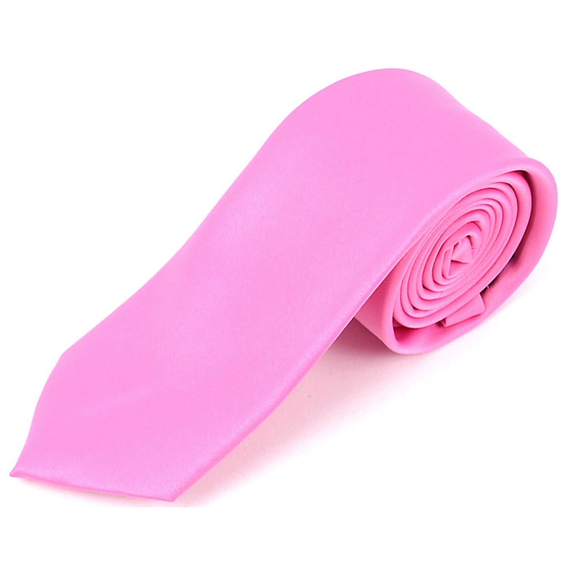 Men's Solid Color 2.75 Inch Wide And 57 Inch Long Slim Neckties Neck Tie TheDapperTie Rose  