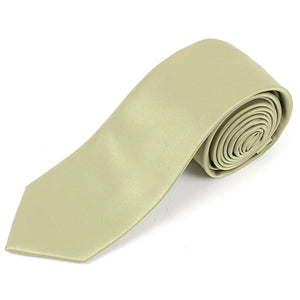 Men's Solid Color 2.75 Inch Wide And 57 Inch Long Slim Neckties Neck Tie TheDapperTie Taupe  